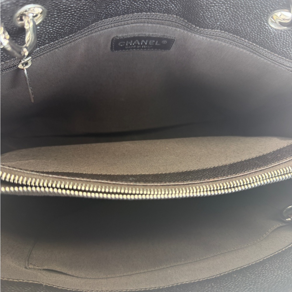 Chanel Caviar Grand Shopper Tote GST Brown Silver - Picture 11 of 14
